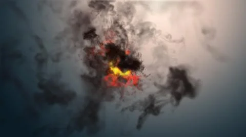 Smoke clouds fire in space illustration Illustration