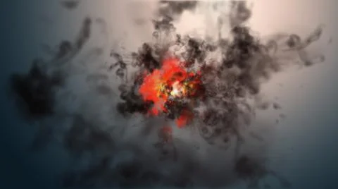 Smoke clouds fire in space illustration 스톡 일러스트