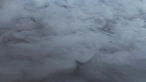 Smoke clouds, fog effect, black background, Video stock 154196777