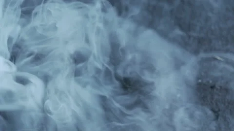 Smoke clouds, fog effect, black background, Stock Footage 154197339