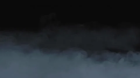Smoke clouds, fog effect, black background, Stock Footage 154197923