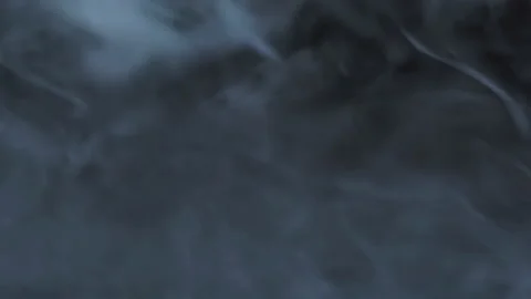Smoke clouds, fog effect, black background, Vidéo 154198964