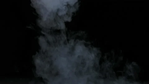 Smoke clouds, fog effect, black background, Stock Footage 154201510