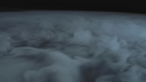 Smoke clouds, fog effect, black background, Vidéo 154202040
