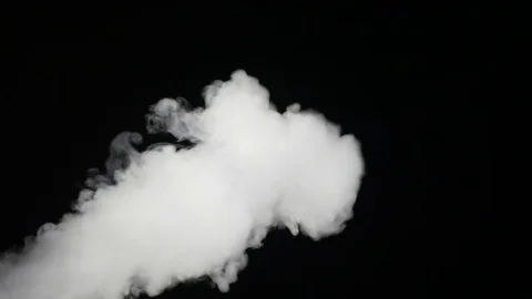 Smoke clouds isolate on black background 動画素材 75864059