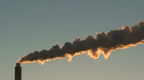 Smoke clouds at sunrise four Stock Footage 63333