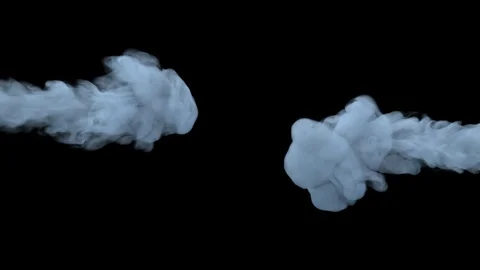 Smoke collision with transparent background. Stock Footage 119615783