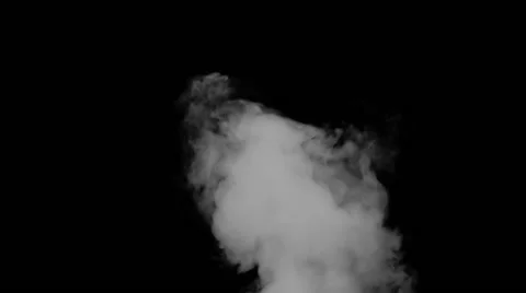 Smoke column from below, floating and swirling, on black background Stock-Footage 50954706