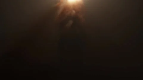 The smoke column rises from the bottom up to the light source. Stock Footage 169674356