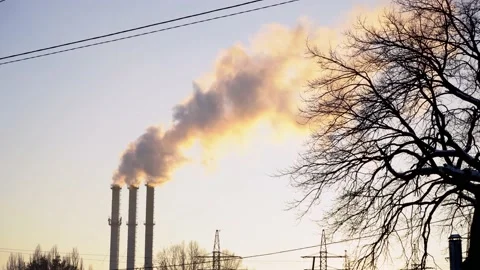 Smoke Comes From The Pipes Of The Boiler Stock Video Pond