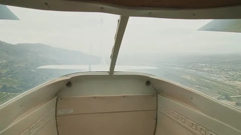 Smoke coming from back of small plane Stock-Footage 60270224