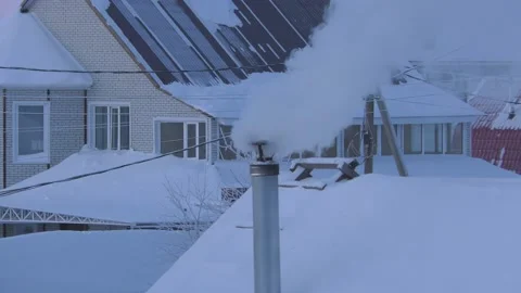 Smoke is coming from the chimney Stock Footage 148951078