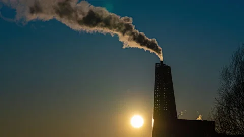 Smoke coming from the chimney Video stock 150990820