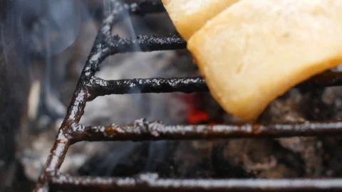 Smoke Coming From A Grill Stockbeeldmateriaal 87718962