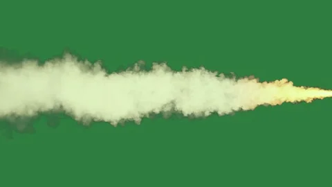Smoke coming out of it and cartoonish design Chroma Key Green Screen Stock Footage 337342211
