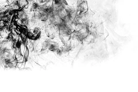 A smoke cut on the white backgrounds 스톡 사진