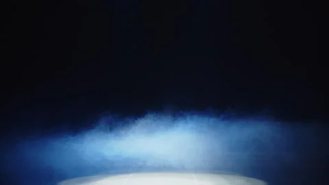 Smoke on dark background with blue light Stock Footage 243764745