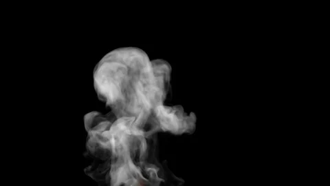 Smoke design on black background Stock Footage 128196711