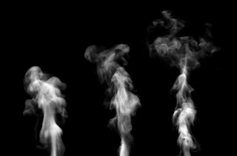 Smoke design on black background Illustrazione stock