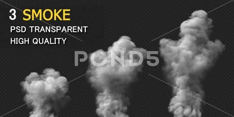 Smoke design on black background PSD Template