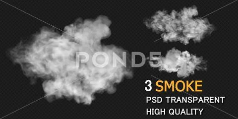 Smoke design on black background PSD Template