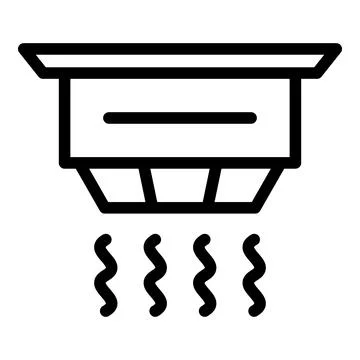 Smoke detector code icon outline vector. Alarm fire Stock Illustration