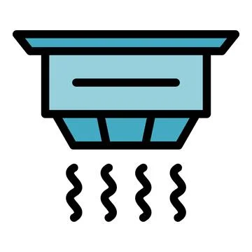 Smoke detector code icon vector flat Stock Illustration