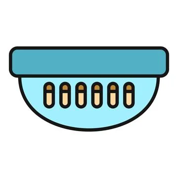 Smoke detector detecting smoke and fire safety icon Stock Illustration