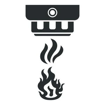 Smoke detector device against fire. Stock Illustration