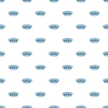 Smoke detector devices forming seamless safety pattern Stock Illustration