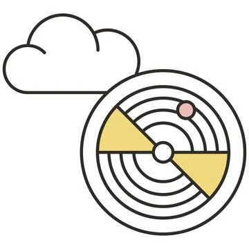 Smoke detector electronic device flat vector icon Stock Illustration