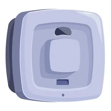 Smoke detector hanging on ceiling protecting home from fire Stock Illustration