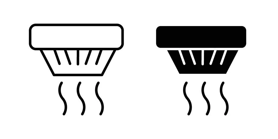 Smoke detector icon illustration vector, icon set for apps Stock Illustration