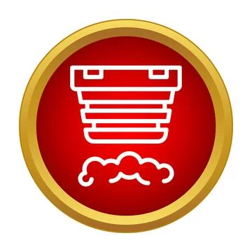 Smoke detector icon indicating fire safety and protection Stock Illustration