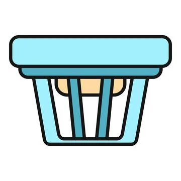 Smoke detector icon providing fire safety and home protection 库存插图