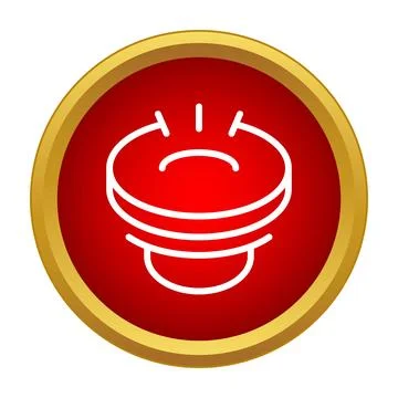 Smoke detector icon providing fire and security alert Stock Illustration