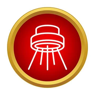 Smoke detector icon with radiating lines on a red button Stock Illustration