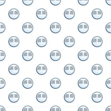 Smoke detector icon seamless vector pattern white background Stock Illustration