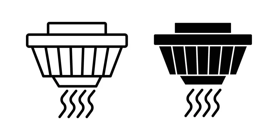 Smoke detector icon set. Vector EPS 10 Stock Illustration
