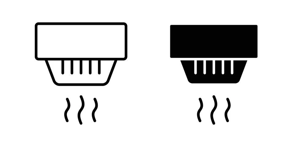 Smoke detector icon vector design illustrations Stock Illustration