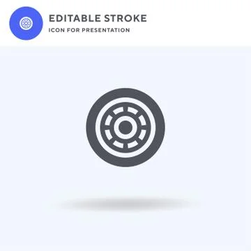 Smoke Detector icon vector, filled flat sign, solid pictogram isolated on white Stock Illustration