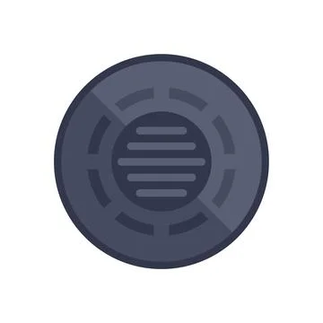 Smoke detector mounted on ceiling protecting from fire Stock Illustration