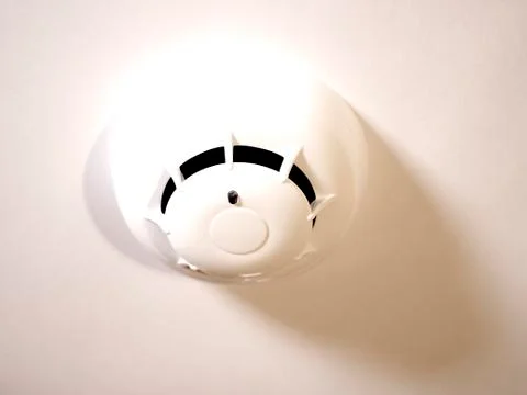 Smoke detector in normal operation Stock Photos