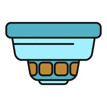Smoke detector security device identifying safety alert Stock Illustration