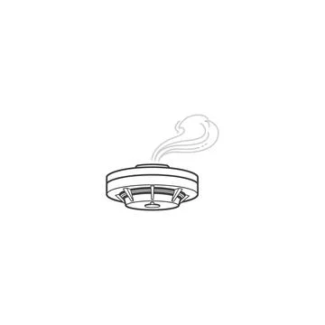 Smoke detector security icon Ilustración de archivo