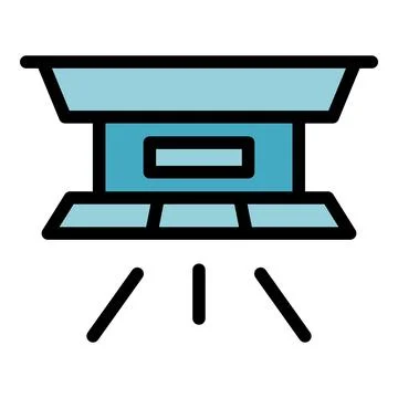 Smoke detector shield icon vector flat Stock Illustration