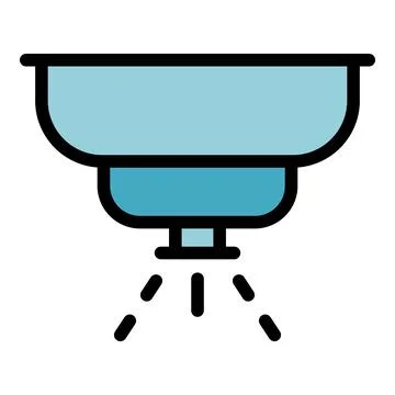 Smoke detector sprinkler icon vector flat Stock Illustration