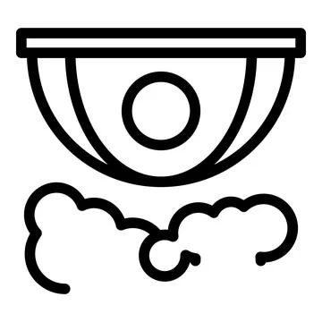 Smoke detector system icon outline vector. Fire alarm Stock Illustration