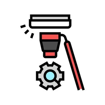 Smoke detector testing home maintenance color icon vector illustration Stock Illustration