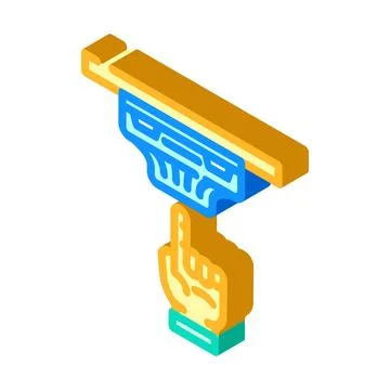 Smoke detector testing home maintenance isometric icon vector illustration Stock Illustration